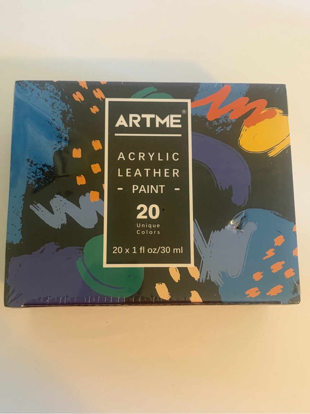 ARTME Acrylic Leather Paint Set, 20 Colors x 30ml Acrylic Leather Dye Kit